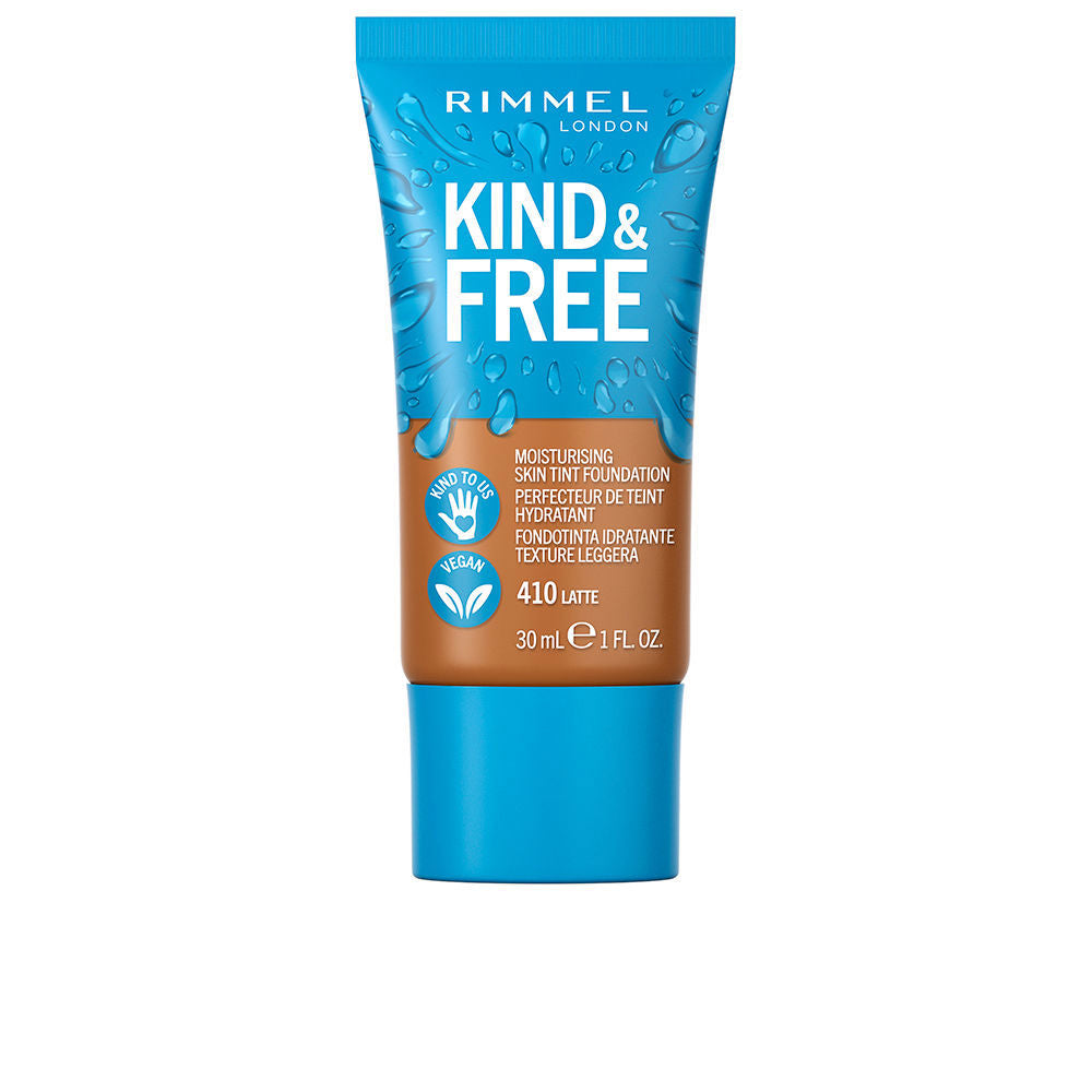 30 ml skin tint in shade 410 Latte, sheer natural finish, sustainable packaging