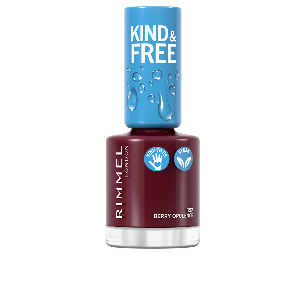 Small 8 ml bottle of deep berry cream nail polish, Unisex shade 157