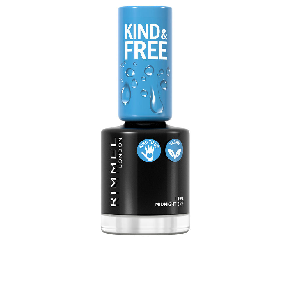 8 ml midnight blue nail polish bottle, vegan, sustainable packaging