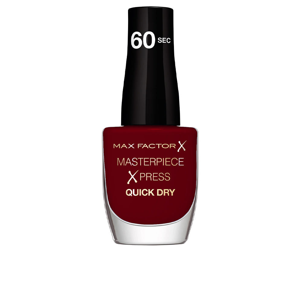 8 ml deep merlot quick‑dry nail polish bottle, glossy finish