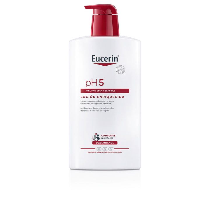 Tall 1,000 ml lotion bottle labelled PH5 for sensitive, very dry Unisex skin