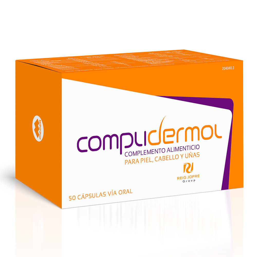 Bottle of 50 collagen capsules for skin, hair and nails, Unisex supplement.