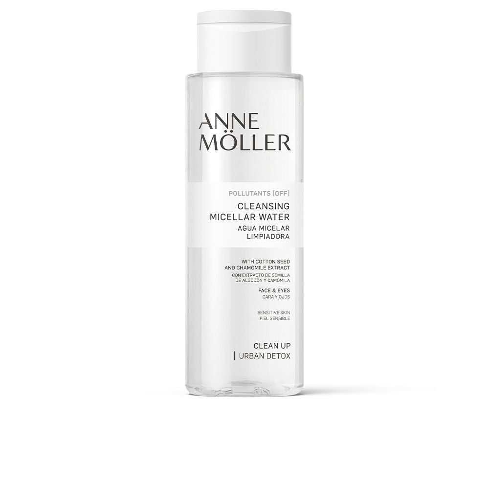 Clear 400 ml micellar water bottle, gentle cleanser for sensitive skin