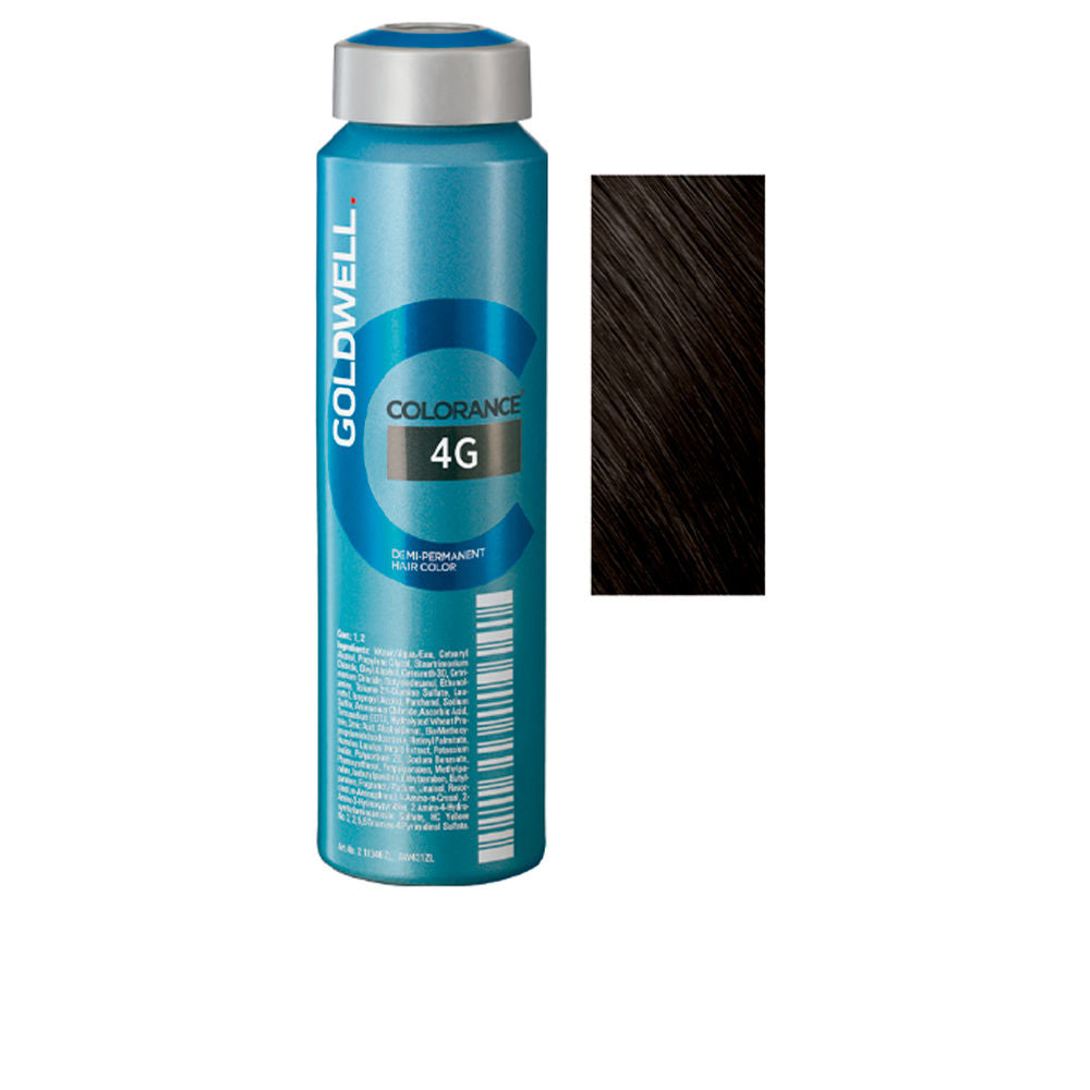 Tube of demi-permanent chestnut hair colour (4G), 120 ml, salon product packaging