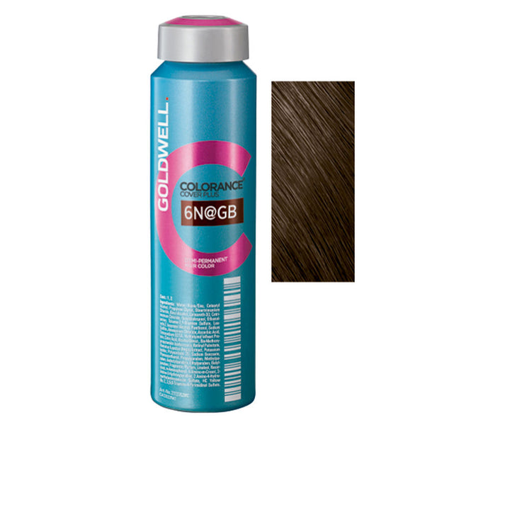 Tube of 6N@GB demi‑permanent cream hair colour, 120 ml, glossy brown shade
