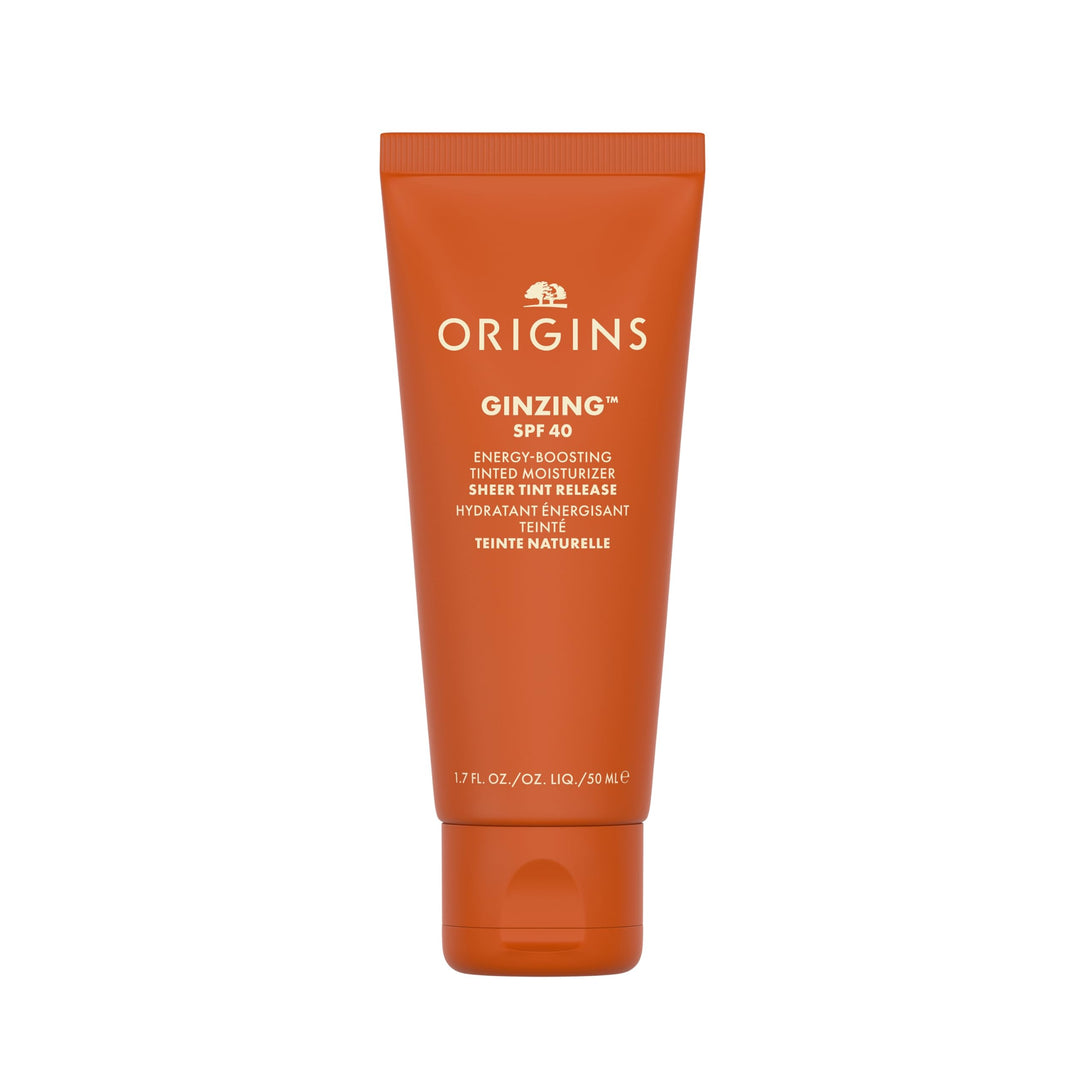50 ml tinted SPF40 moisturiser with light beige tint, tube on neutral background