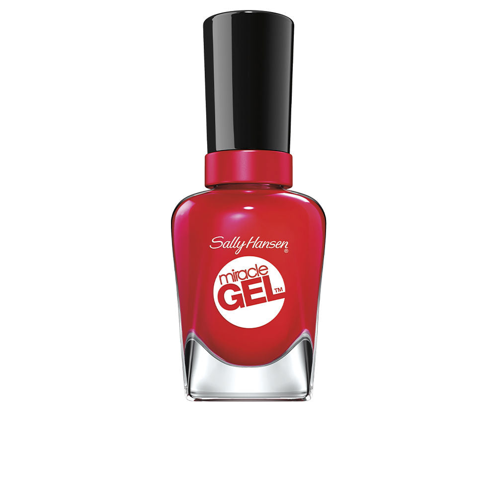 Cream red nail polish bottle with matching top coat, 14.7 ml, two-step system