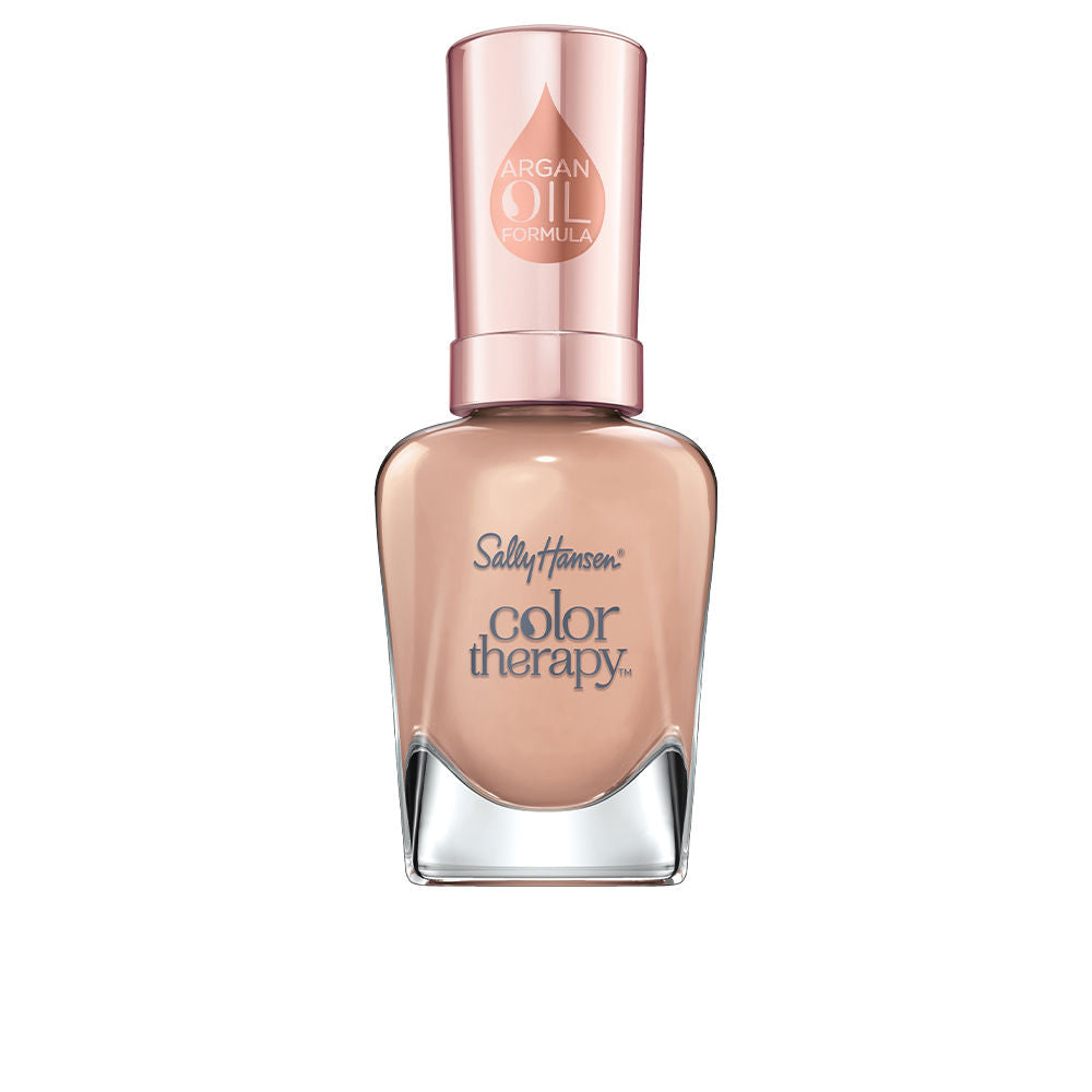 Neutral nude bottle of argan‑enriched nail polish, 14.7 ml, glossy finish