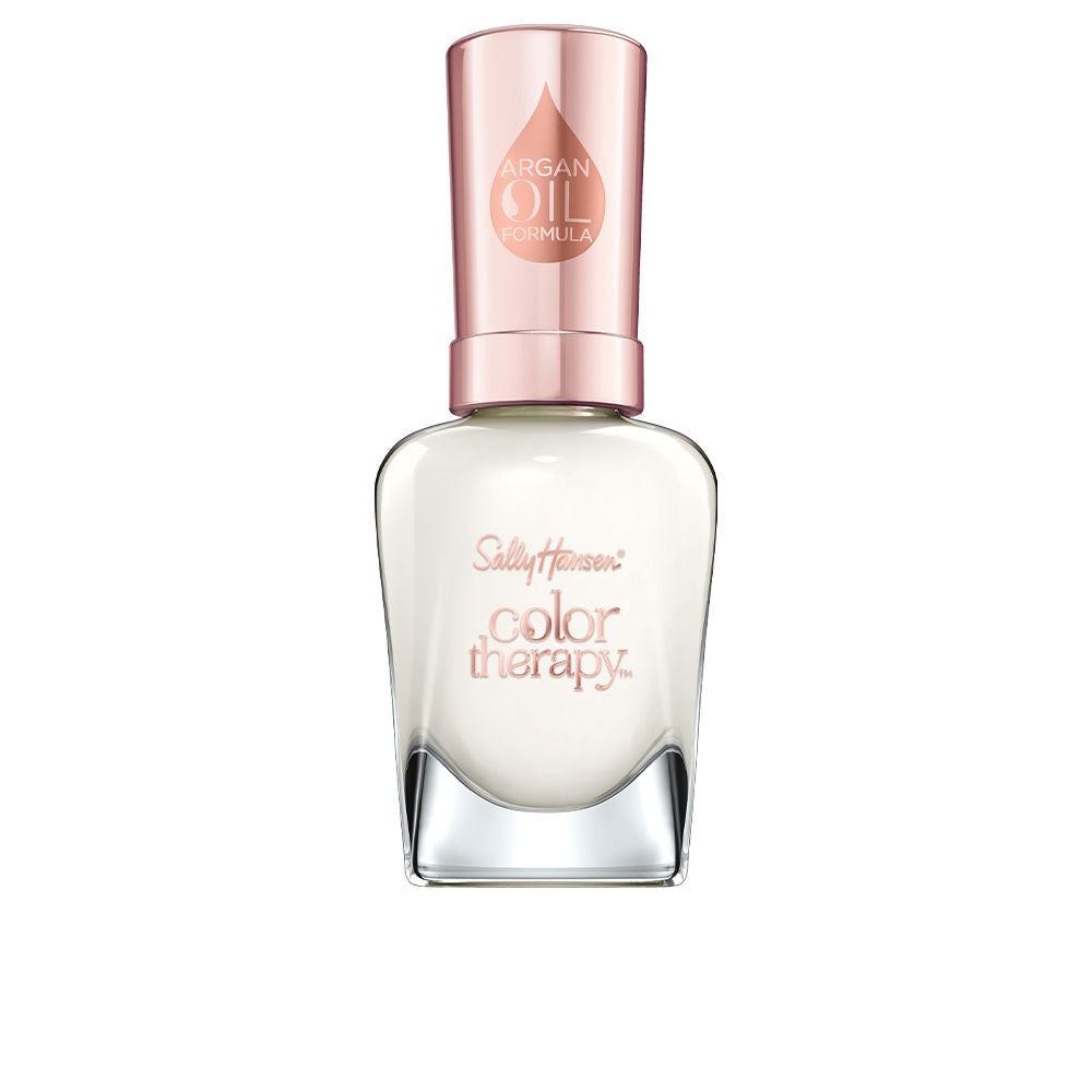 Bottle of sheer glossy argan oil nail polish, 14.7 ml, warm neutral shade