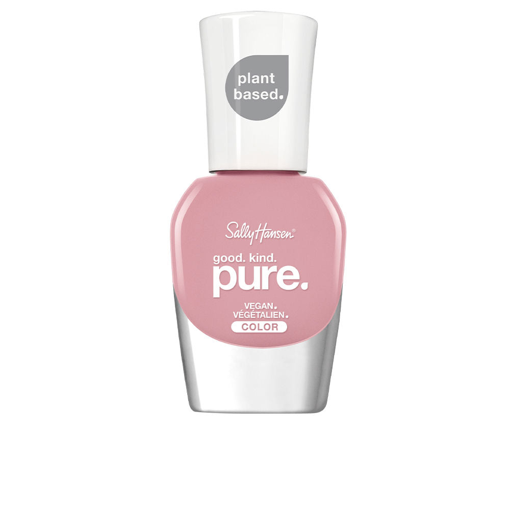10 ml bottle of pinky clay cream nail polish with plant-fibre brush