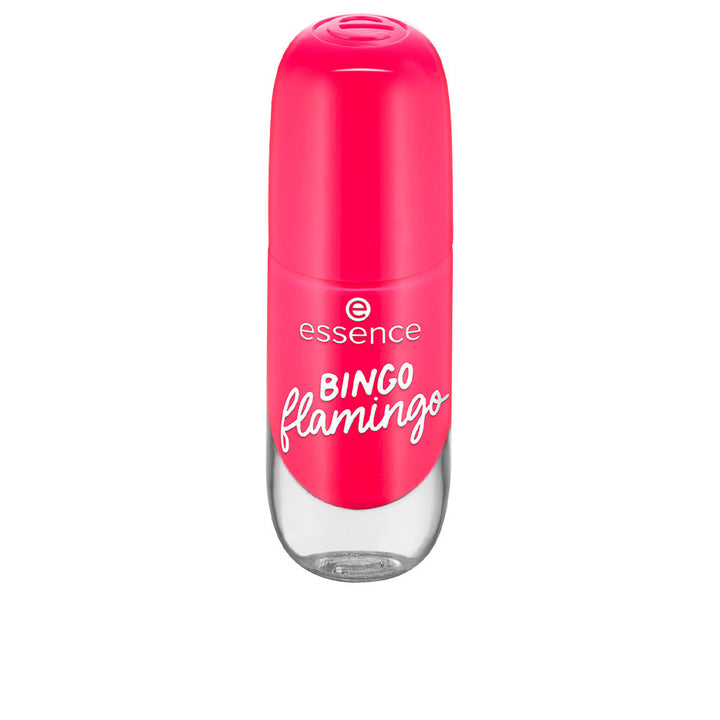 8 ml coral pink gel nail polish bottle with wide brush, fast‑dry finish