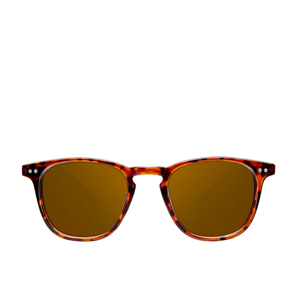 Tortoiseshell square Unisex sunglasses with polarised lenses and microfibre case