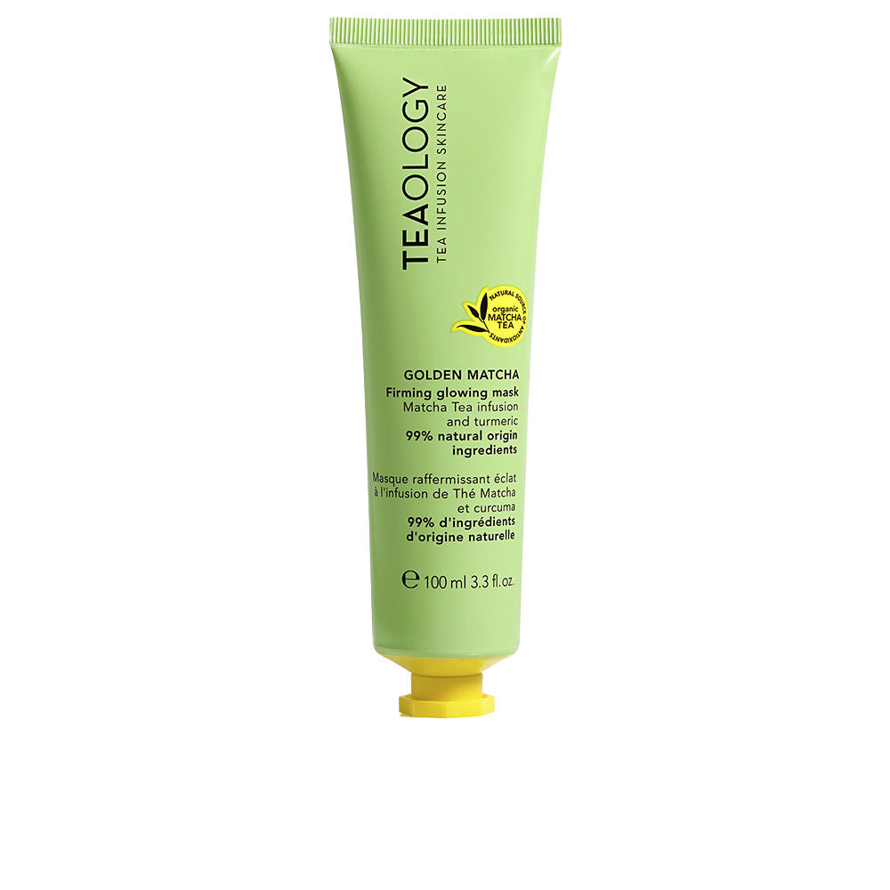 Jar of green-hued firming mask with matcha and turmeric, 100 ml