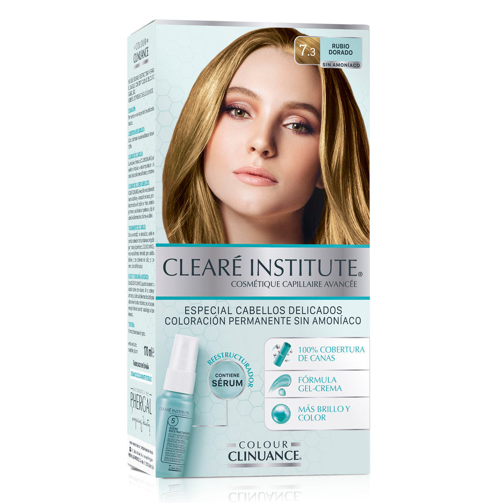 Tube and developer kit for 7.3 golden blonde permanent hair colour for Women