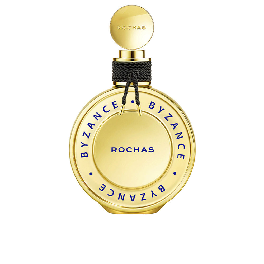 Gold-hued perfume bottle, 90 ml, fruity floral notes, vanilla base