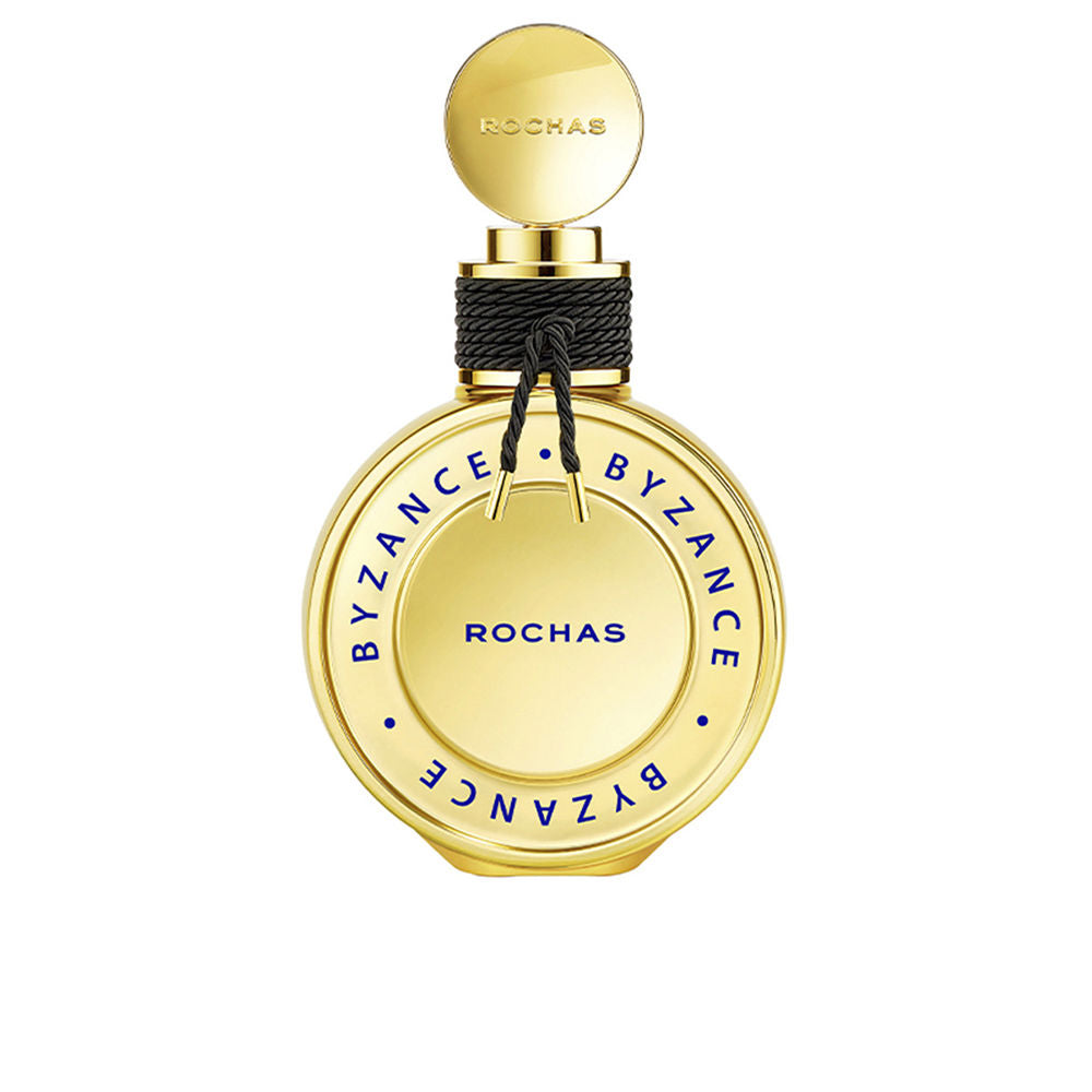 Gold-hued perfume bottle, 90 ml, fruity floral notes, vanilla base