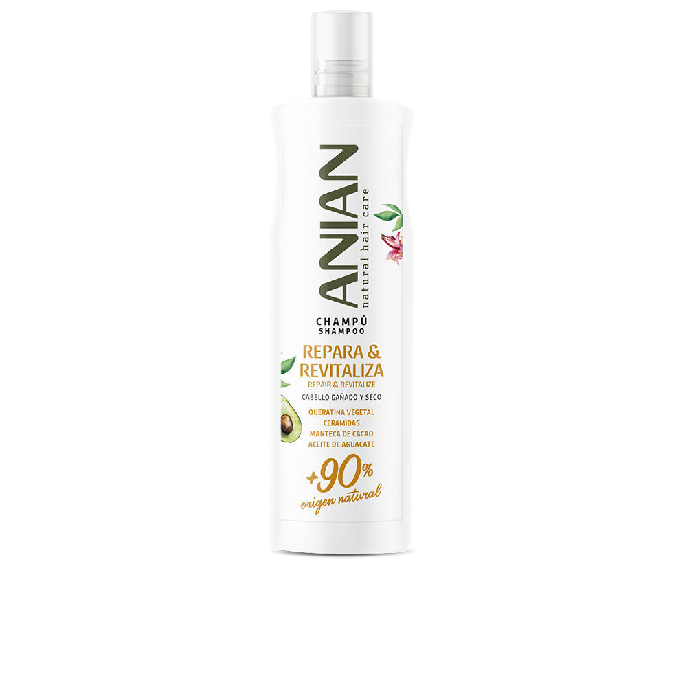 400 ml bottle of repair shampoo with plant keratin, avocado and cocoa butter