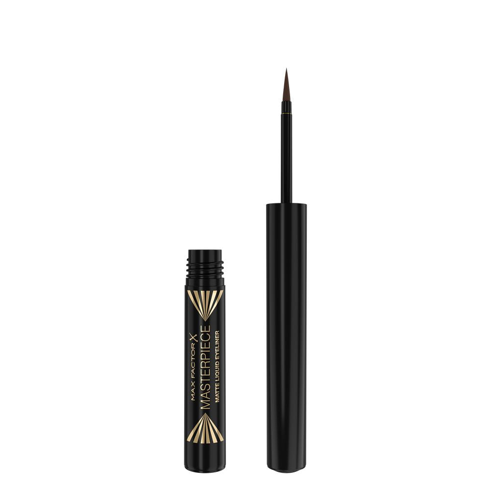 Slim matte liquid eyeliner pen in deep espresso, 1.7 ml, precision tip
