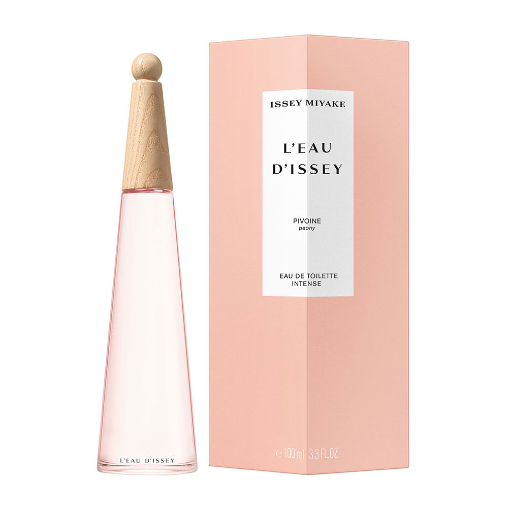 Blush glass perfume bottle with ash wood cap, 50 ml, floral-peony scent for Women