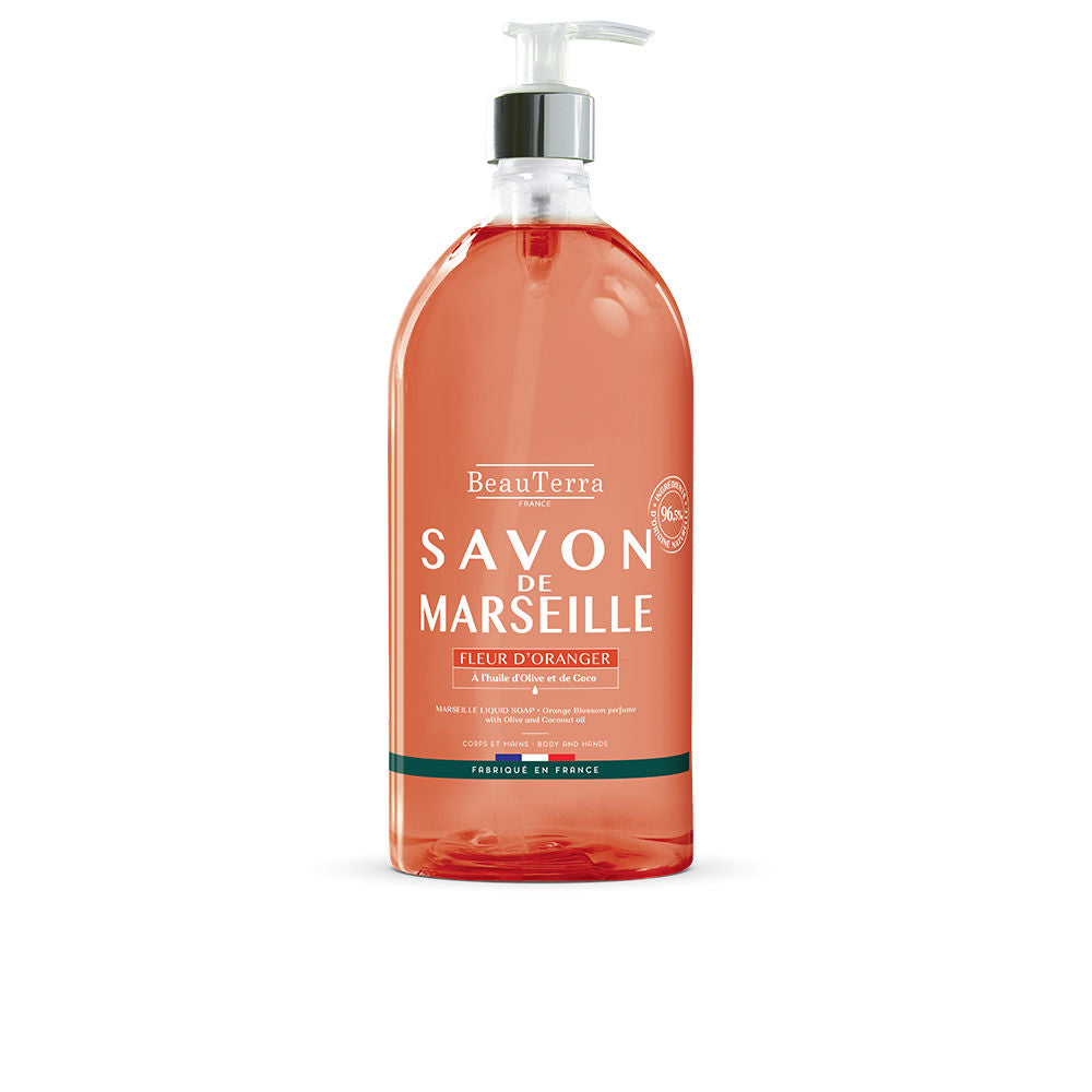 1,000 ml orange blossom Marseille liquid soap in recyclable bottle, Unisex