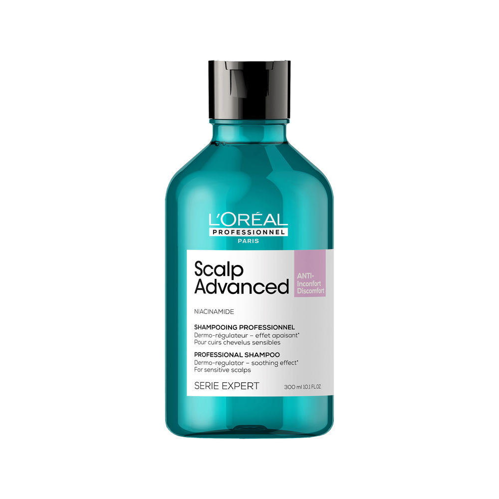 300 ml translucent shampoo bottle for sensitive scalps, Unisex, niacinamide formula