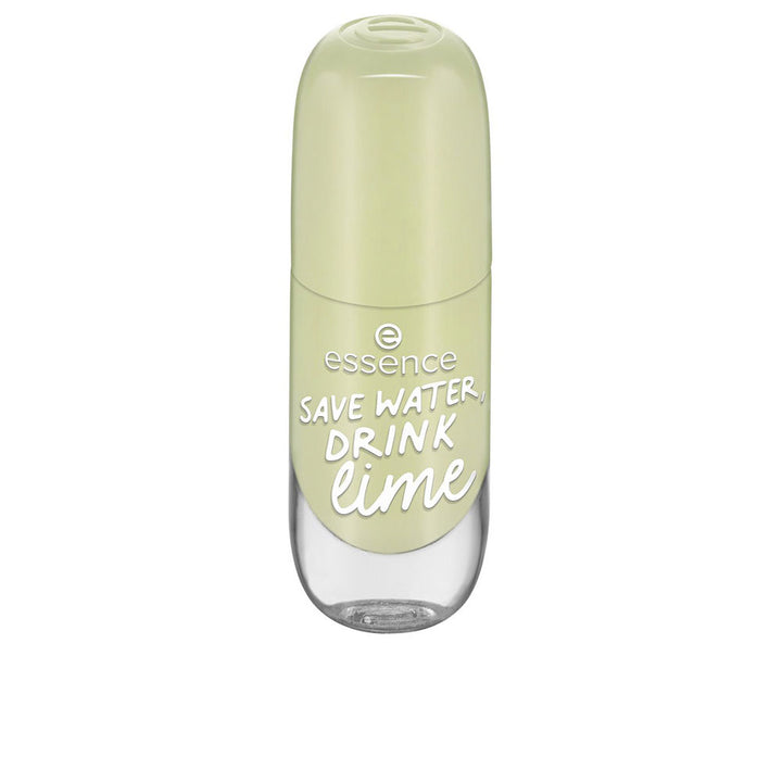 8 ml lime gel-effect nail polish bottle with wide brush, glossy finish