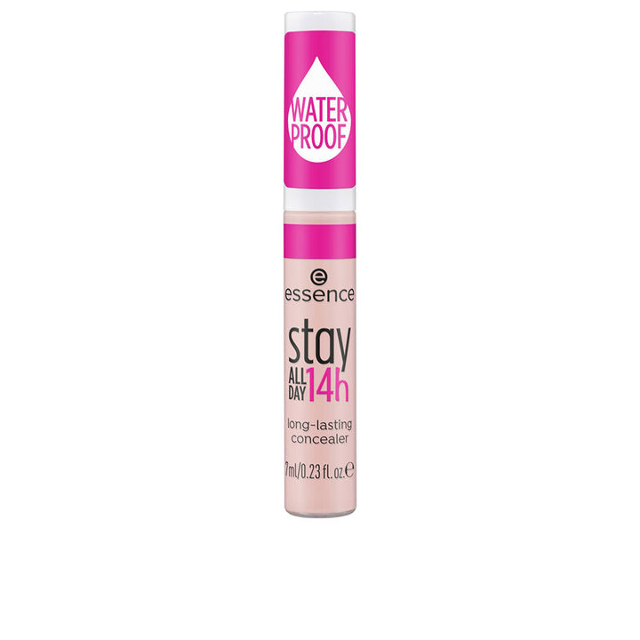 Cream concealer wand and swatch, light rose shade, 7 ml tube