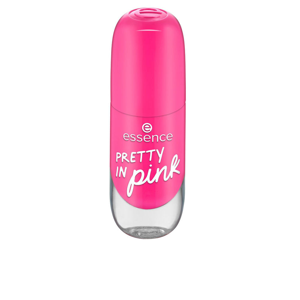 8 ml cream pink gel nail colour bottle with wide brush, glossy finish