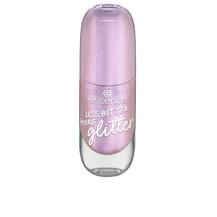 8 ml gel-effect glitter nail polish bottle with wide brush, 58-less bitter more glitter