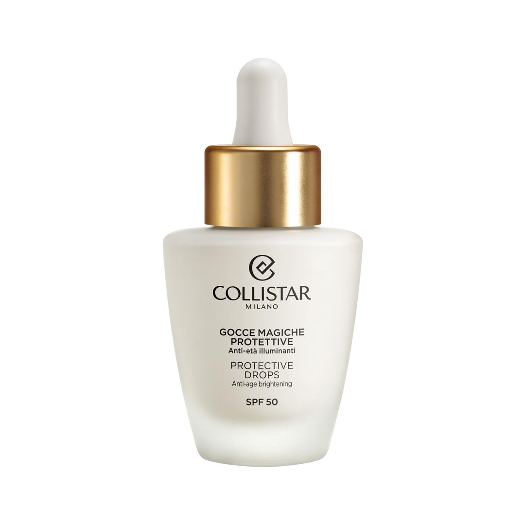 30 ml lightweight SPF50+ facial sunscreen drops in fluid bottle