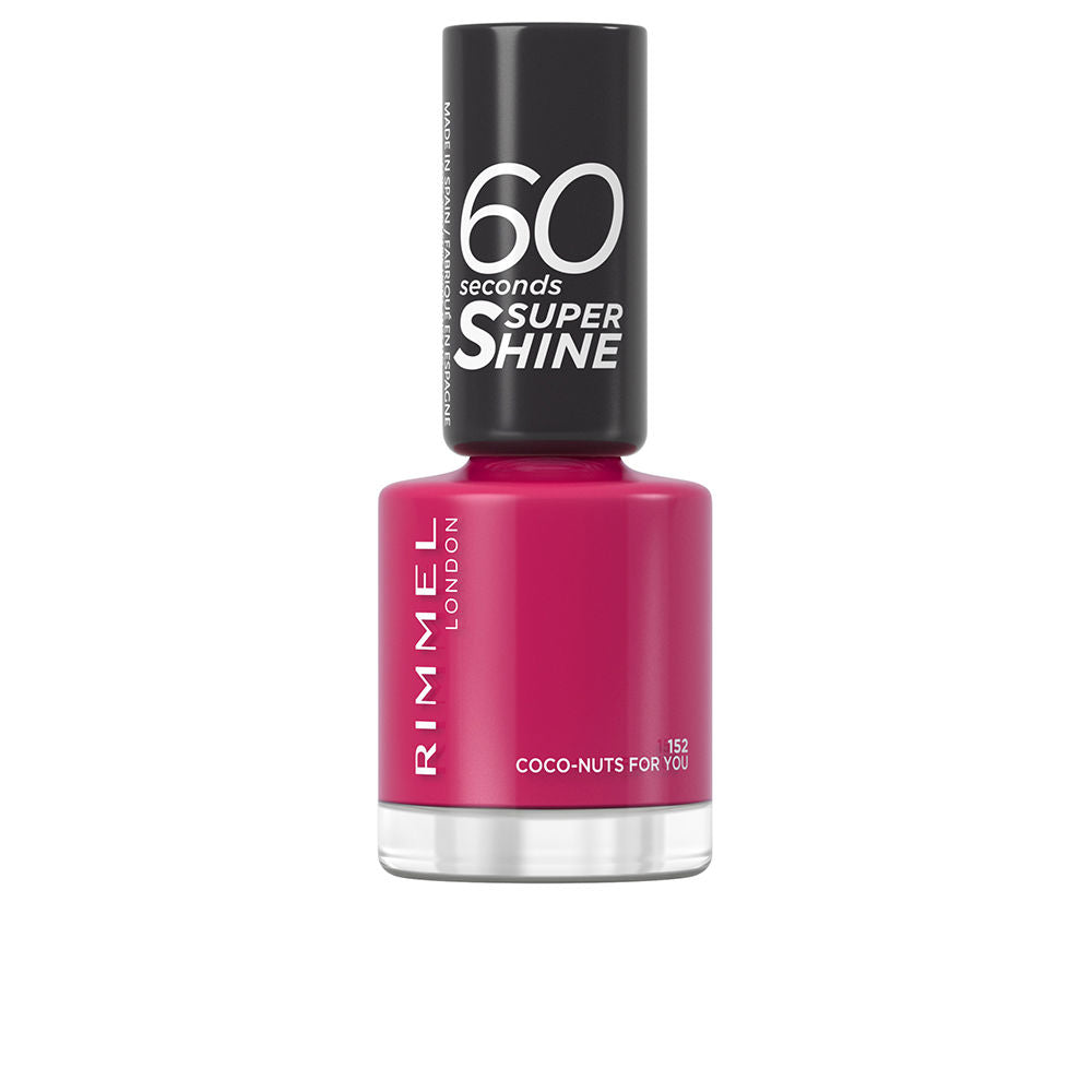 8 ml bottle of rapid-dry, high-gloss nude-pink nail polish with precision brush