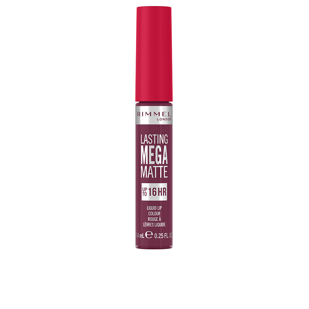 Slim matte lip colour tube with angled applicator, purple shade 940
