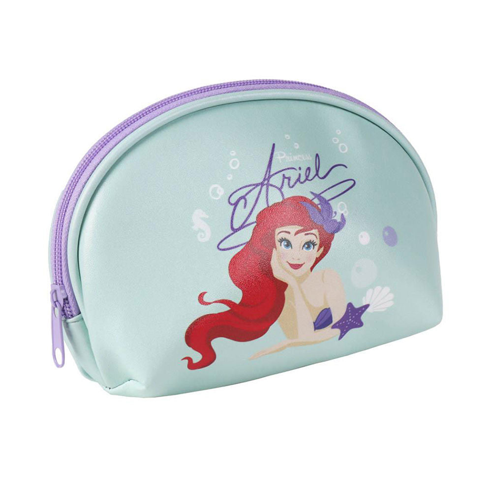 Compact Minnie print travel wash pouch, 23×15×8 cm, zip closure, cotton-blend