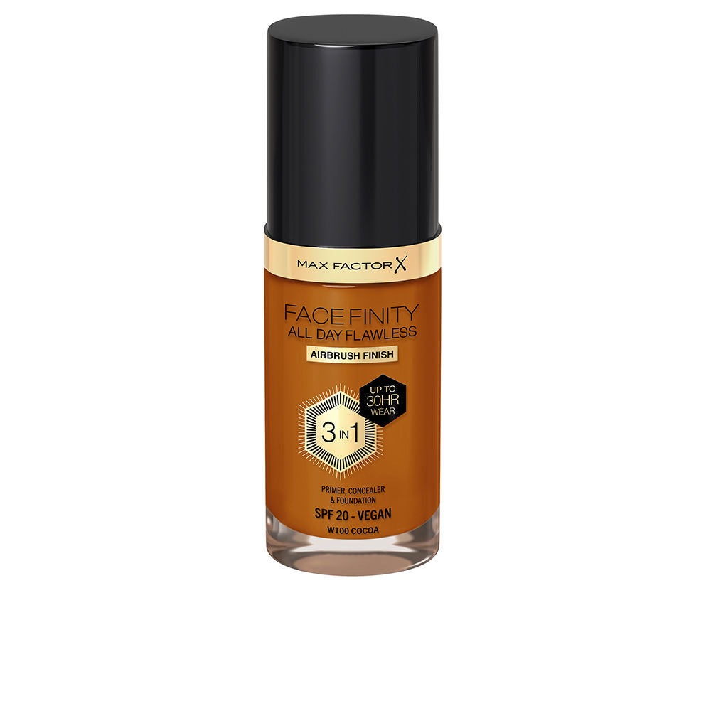 30 ml cocoa shade 3‑in‑1 matte foundation in pump bottle