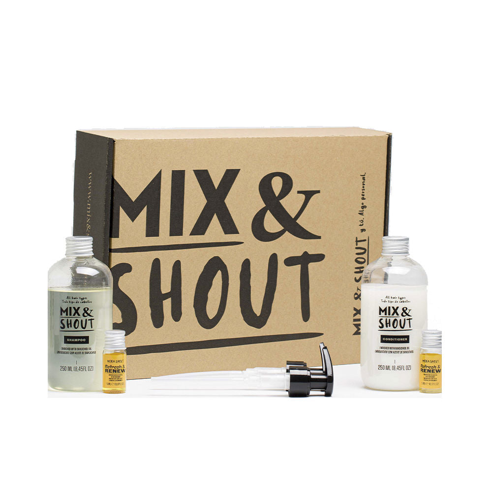 Two‑piece shampoo and conditioner set in white bottles, citrus scent indicated