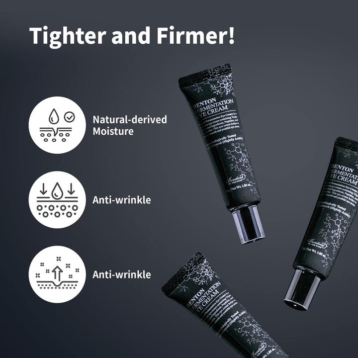 30 ml jar of fermentation eye cream with rich cream texture, peptides and ceramides