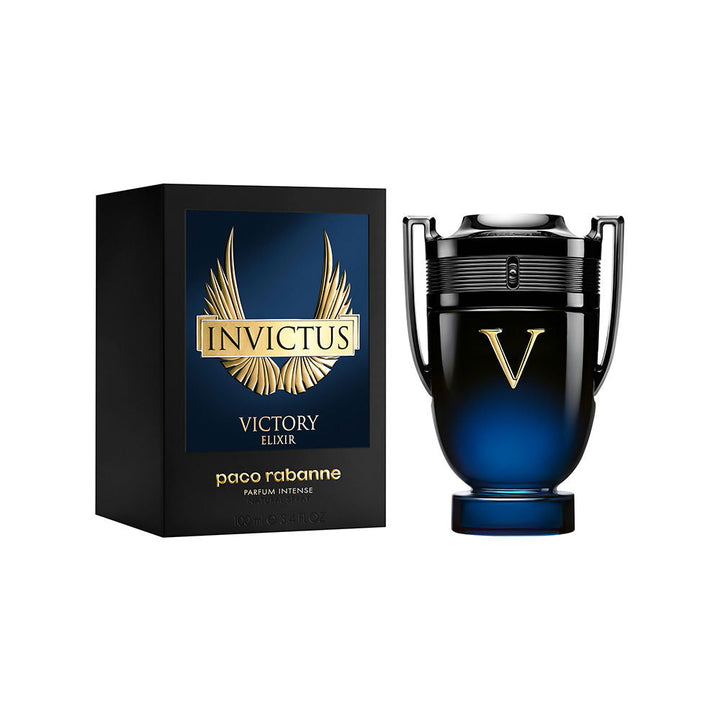 Gold relief bottle of Intense Victory Elixir Parfum, 50 ml spray for Man