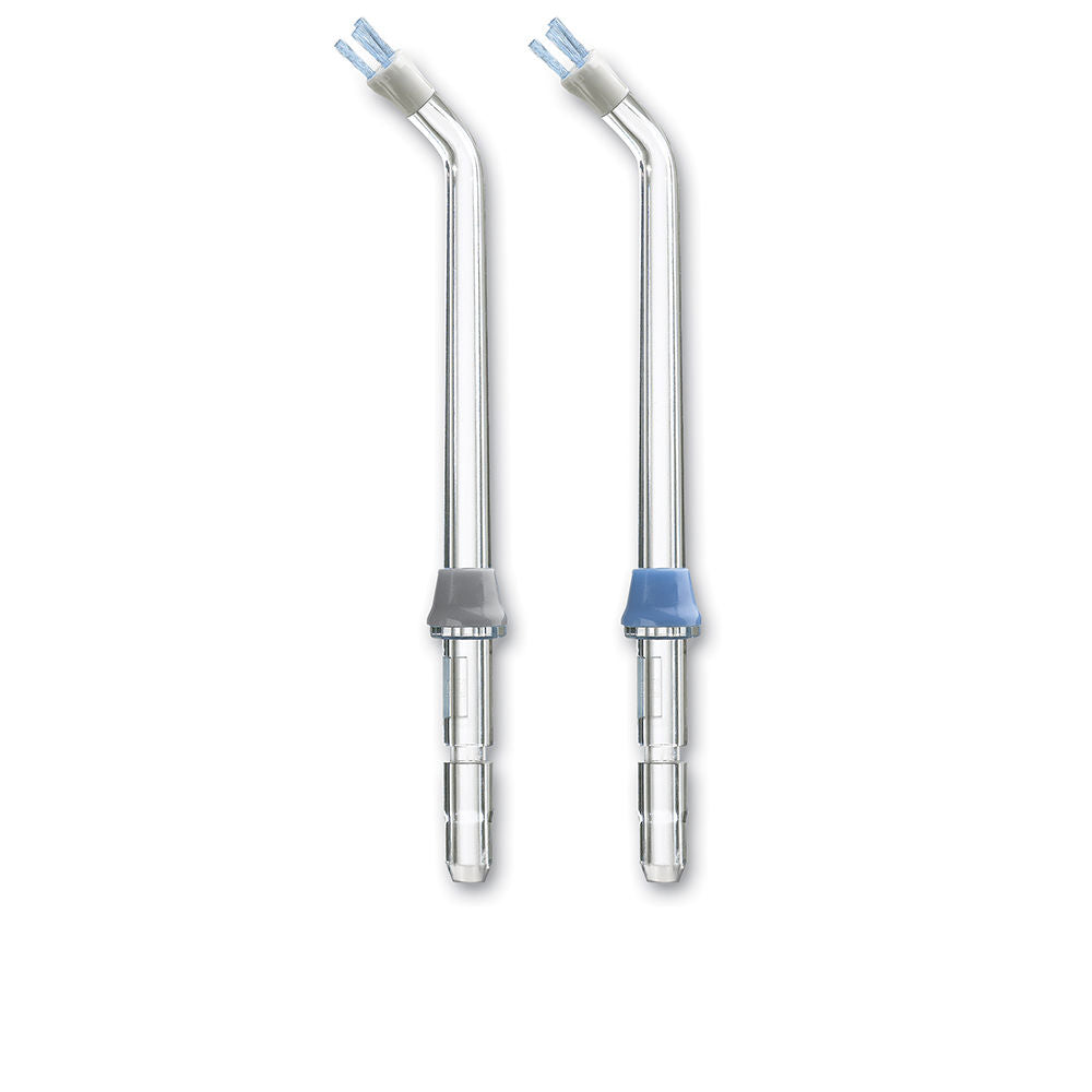 Two Seeker triple‑filament irrigator tips for Waterpik, precision nozzles