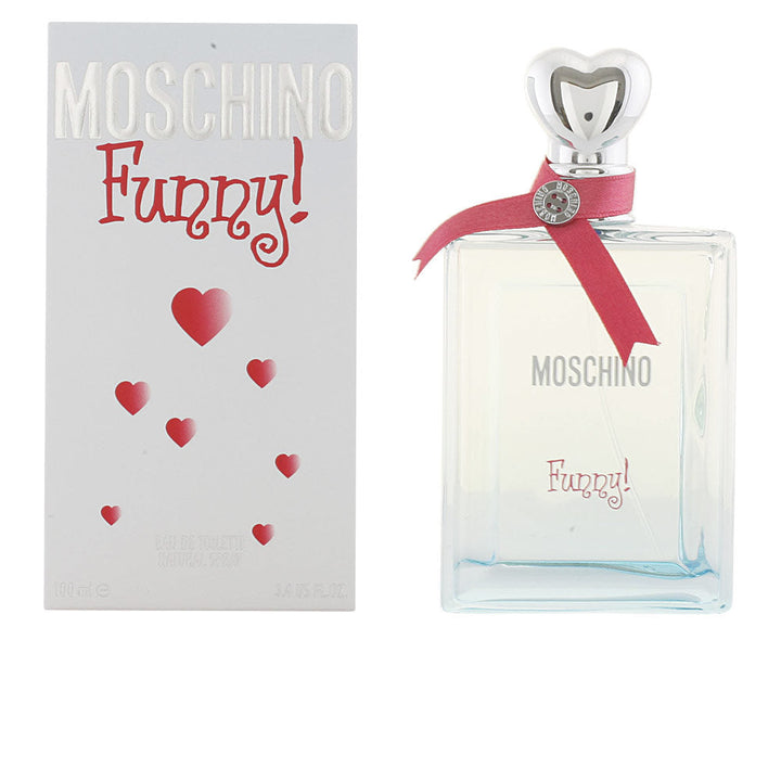 Clear crystal perfume bottle with silver heart cap and fuchsia ribbon, 50 ml