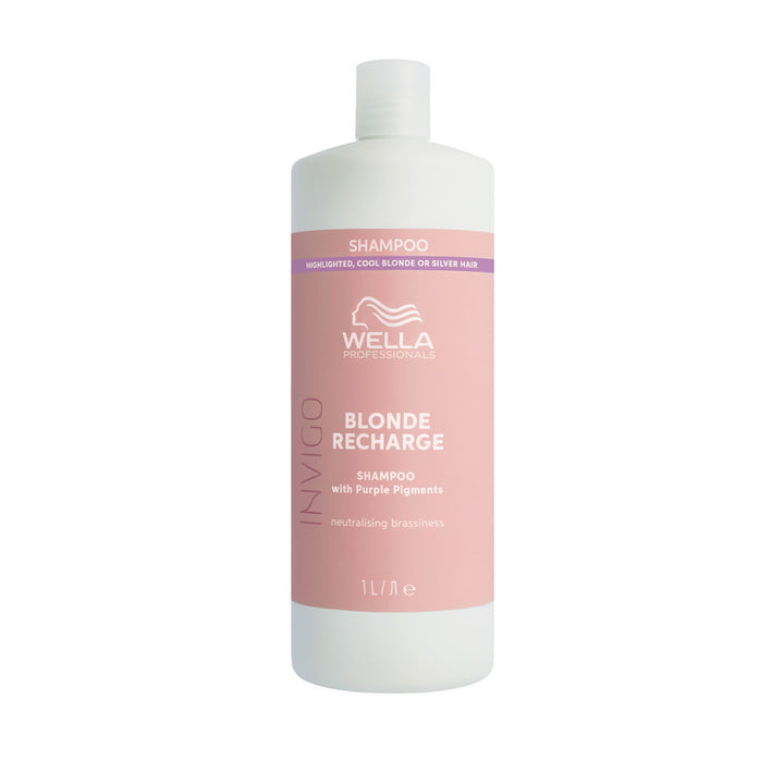 1000 ml purple violet neutralising shampoo bottle for Unisex blond and highlighted hair