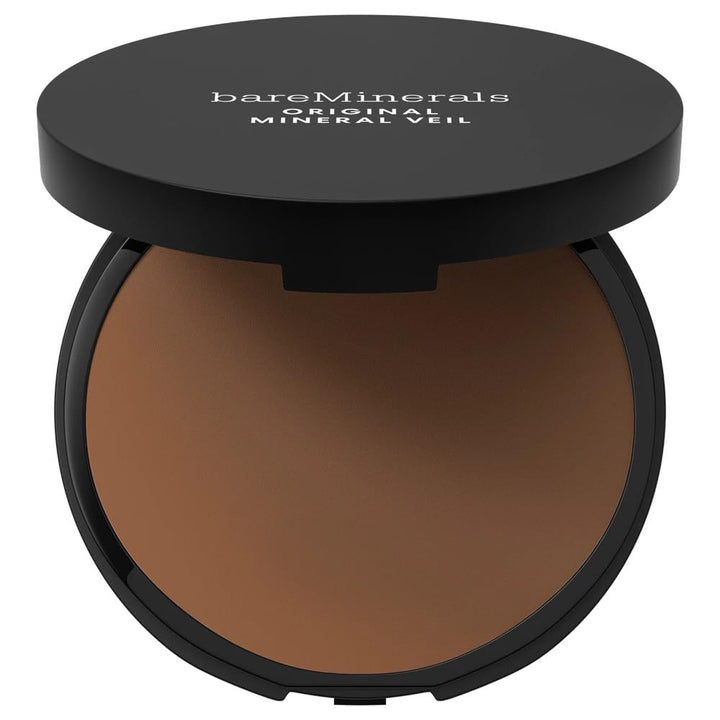 Pressed mineral finishing powder compact with sponge, sheer deep shade, 9 g