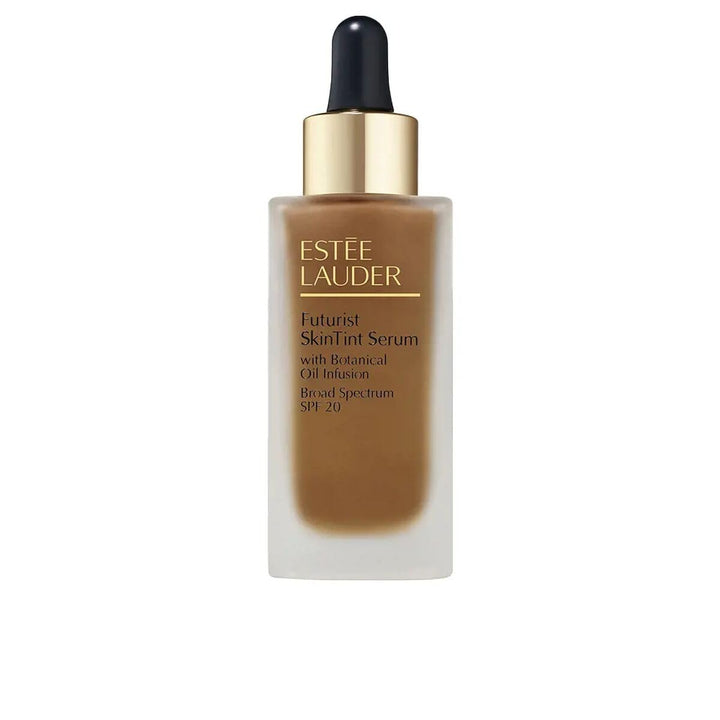 30 ml tinted SPF20 skin serum in pump bottle, sheer bronze shade