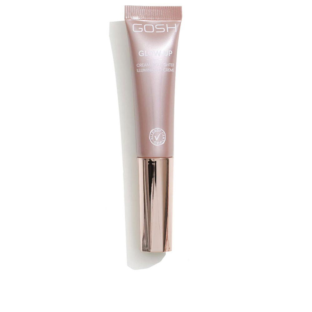 14 ml tube bronzer with cushion tip, pearl-tinged cream swatch