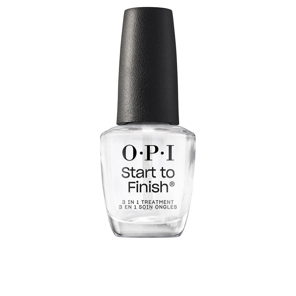15 ml clear 3-in-1 vegan nail treatment bottle with brush, glossy finish