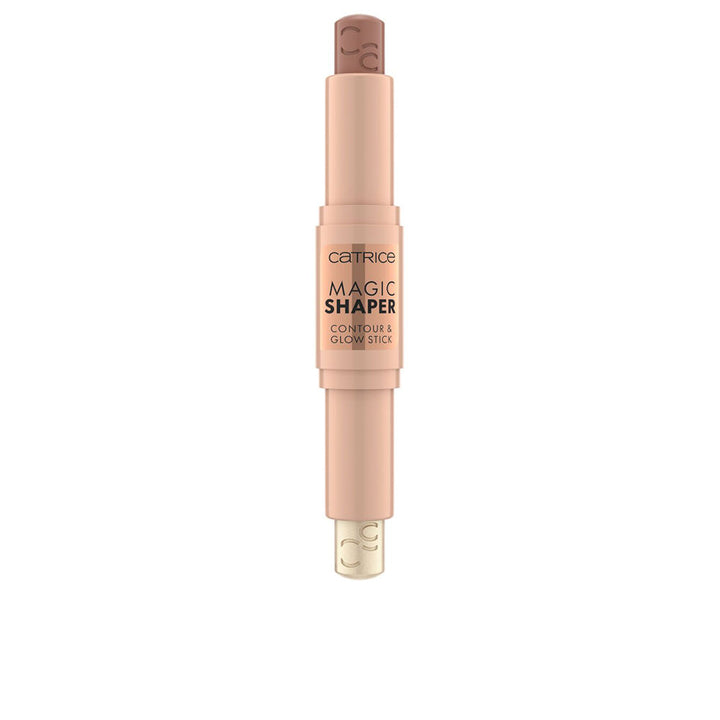 Double-ended cream contour and shimmering highlighter stick, medium shade, 9 g