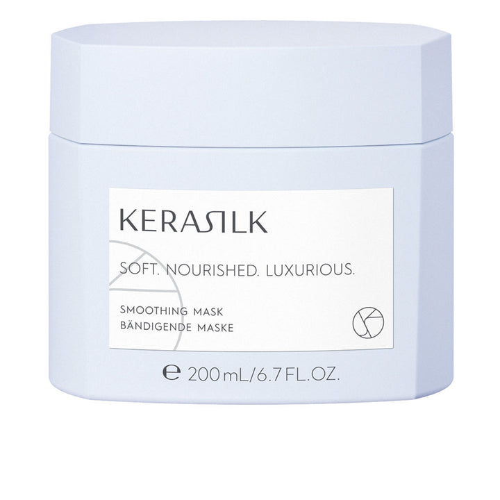 200 ml smoothing hair mask jar with biomimetic silk and shea ingredients, women