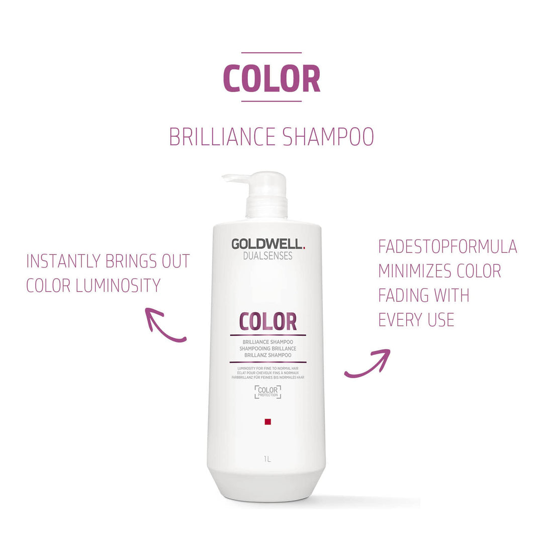 1,000 ml pump bottle of colour-brilliance shampoo for Unisex use