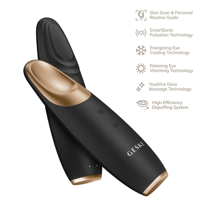 Black compact Warm &amp; Cool Eye Energizer device, app-guided, Unisex