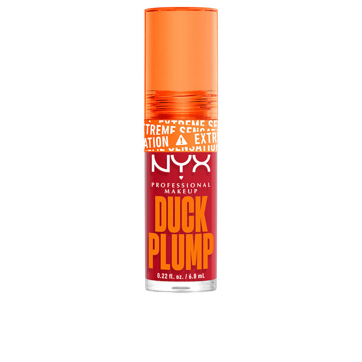 Tube of cherry-red glossy lip gloss with doe-foot applicator, 6.8 ml