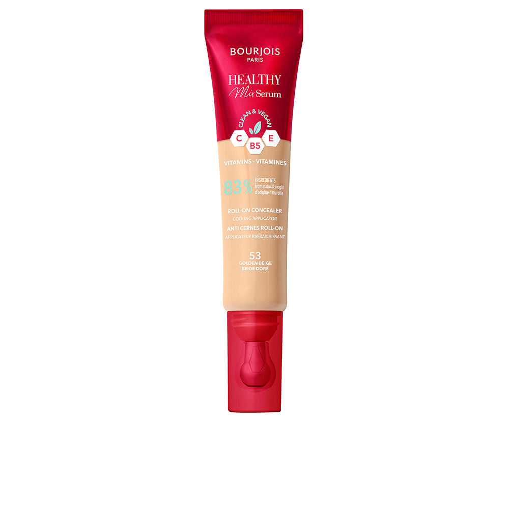 Roll-on concealer tube, golden beige shade, 11 ml compact format